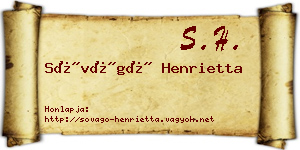 Sóvágó Henrietta névjegykártya